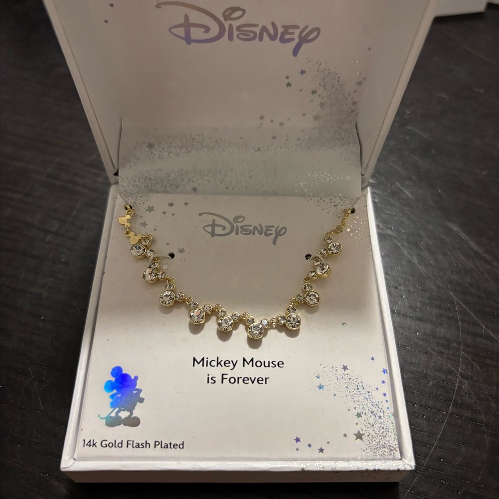 Disney Gold and Silver Mickey Mouse Charm Necklace